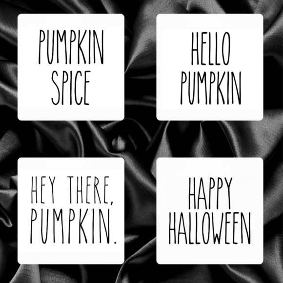 Rae Dunn inspired Halloween Handmade Coasters (Set of 4) with Cork Base - Picture 1 of 5